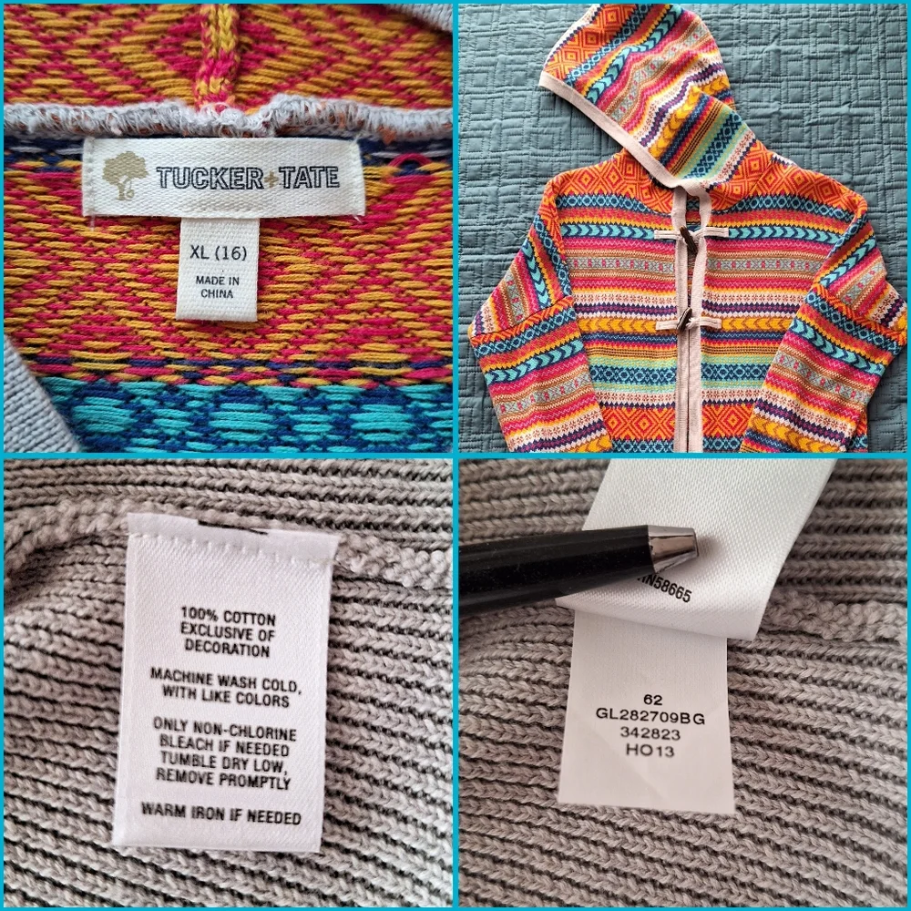 Tucker + Tate Sweater Hoodie Big Girls XL 16 - Picture 2 of 5